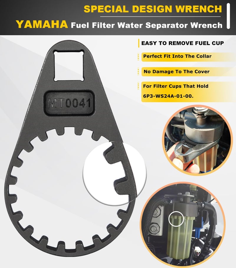 Camoo For Yamaha Fuel Filter Water Separator Wrench For 2006-2024 Yamaha 4 Strokes 150 to 350 HP (Serial Number 0406 to Current) 2.6L and 3.3L HPDI, Replace # YB-ACC04 18-79815 - Image 5